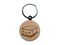 Cute Kawaii S'mores Marshmallow Engraved Wood Round Keychain Tag Charm